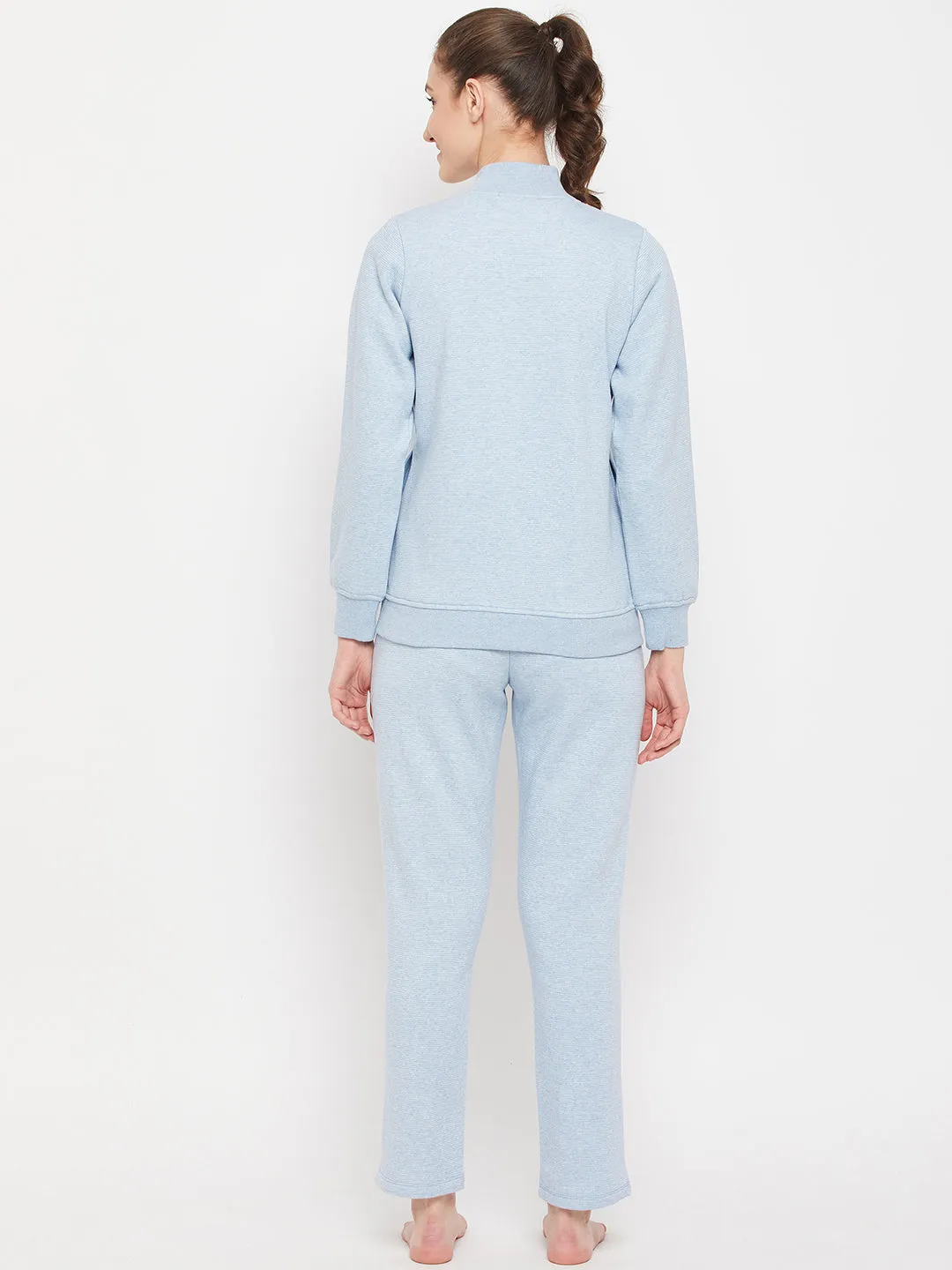mSECRET Striped Powder Blue Track Suit