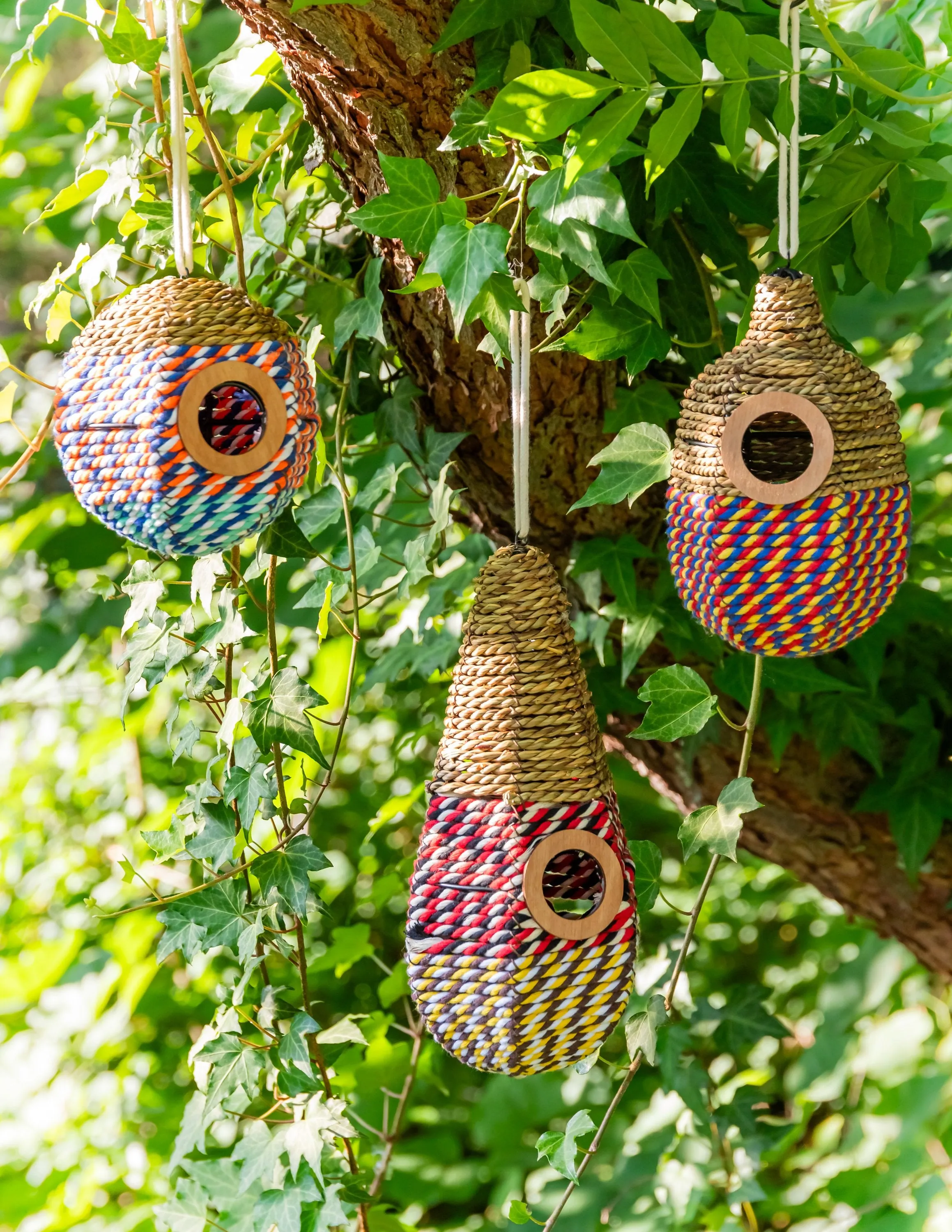 Natural Woven Seagrass Bird House Set of 3,phe078