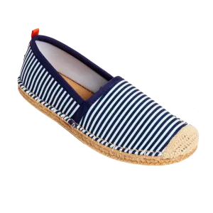 NAVY/WHITE MICROSTRIPE - WOMENS BEACHCOMBER ESPADRILLE