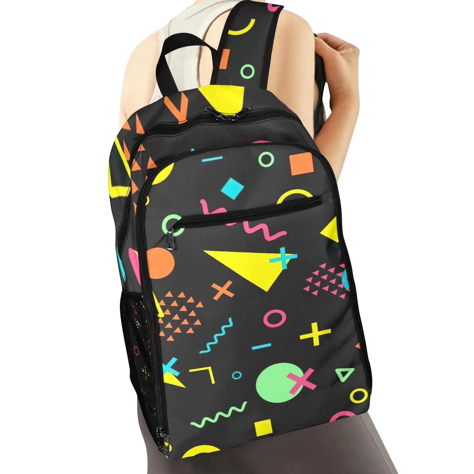 Neon Noir '90s All Over Print Leisure Sports Backpack