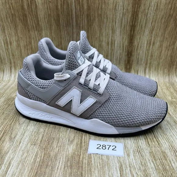 New Balance 247 Revlite Men's Size 9 Grey White Shoes Sneakers Athletic MS247FJ