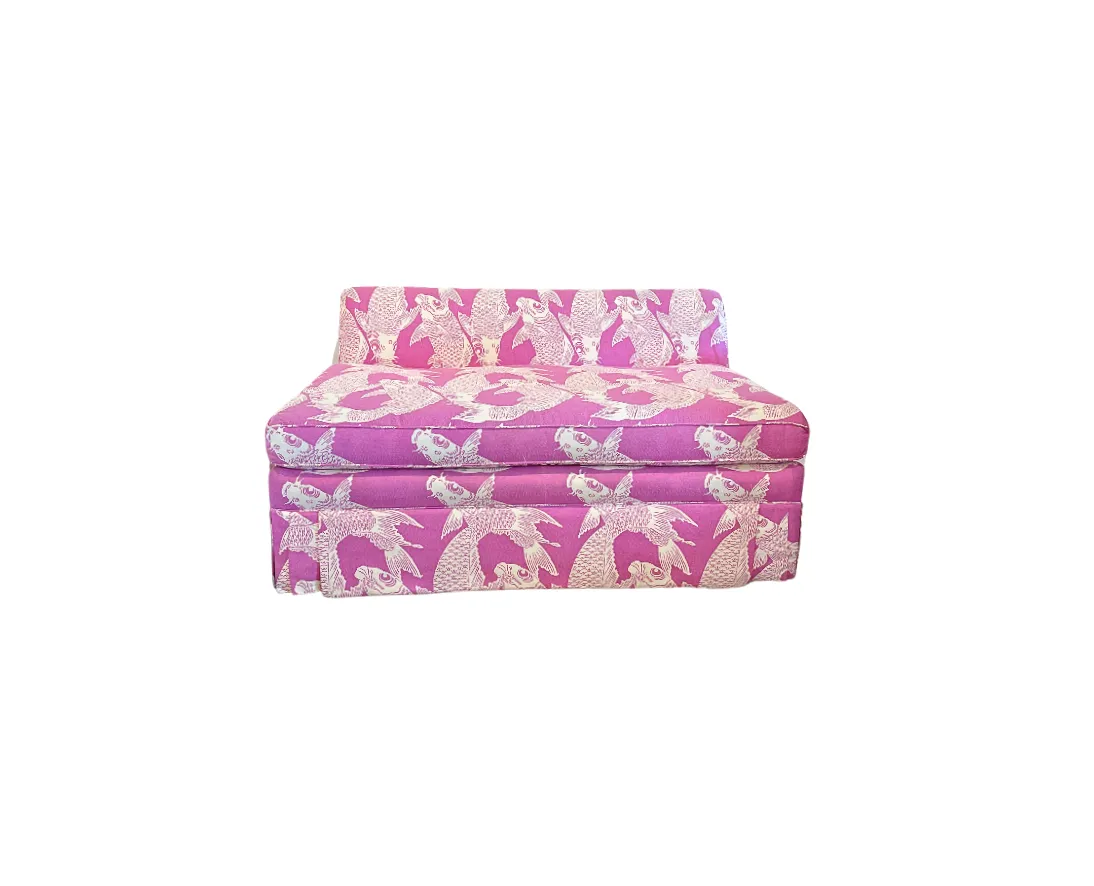 NEW Danielle Rollins Home Pink Koi Banquette Indoor/Outdoor