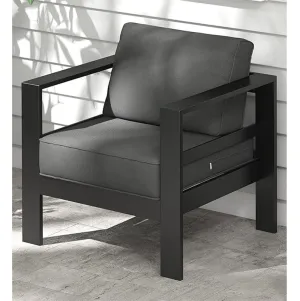 NEW IN BOX! OUTDOOR ALUMINUM PATIO CHAIR MODERN OUTDOOR 5" CUSHION RETAILS $320 