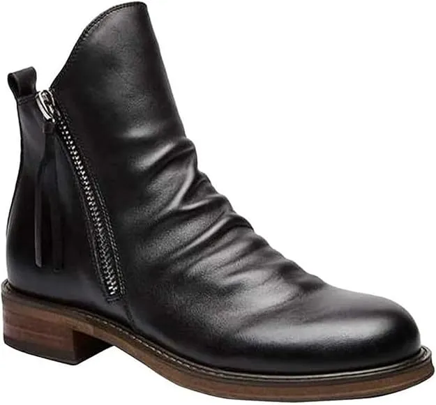 NEW Men's Chelsea Boots Breathable Genuine Leather Cowboy Boots Casual Shoes Dress Shoes, Sz 11, Retails $84