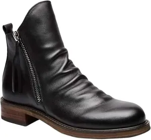 NEW Men's Chelsea Boots Breathable Genuine Leather Cowboy Boots Casual Shoes Dress Shoes, Sz 11, Retails $84