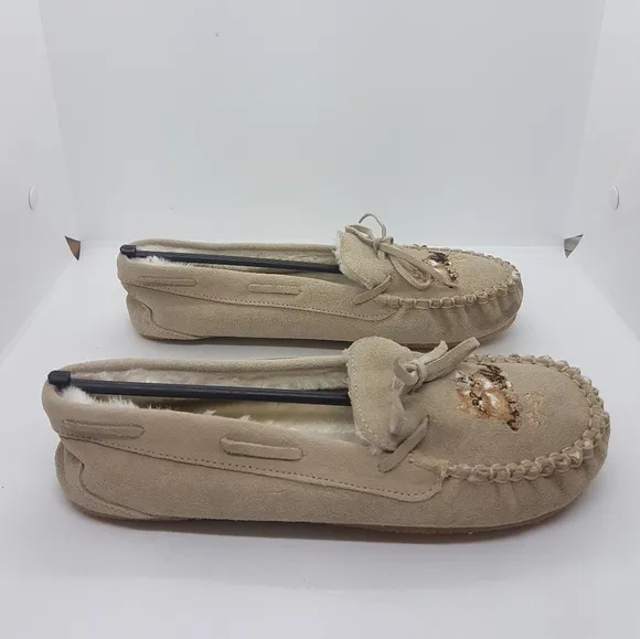 New The Brad Ford Exchange Jurgen Scholz Cutie Cat Women's Suede Moccasins Sz 8