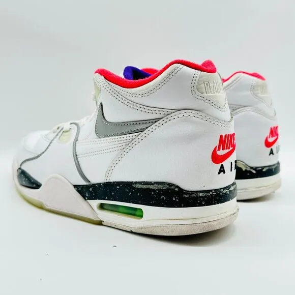 Nike Air Flight 89 Mens 10 Planet Of Hoops White Black Red Shoes CW2616-101