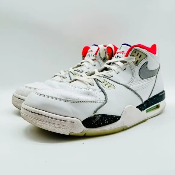 Nike Air Flight 89 Mens 10 Planet Of Hoops White Black Red Shoes CW2616-101