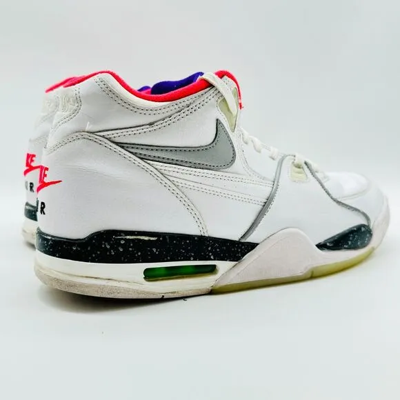 Nike Air Flight 89 Mens 10 Planet Of Hoops White Black Red Shoes CW2616-101
