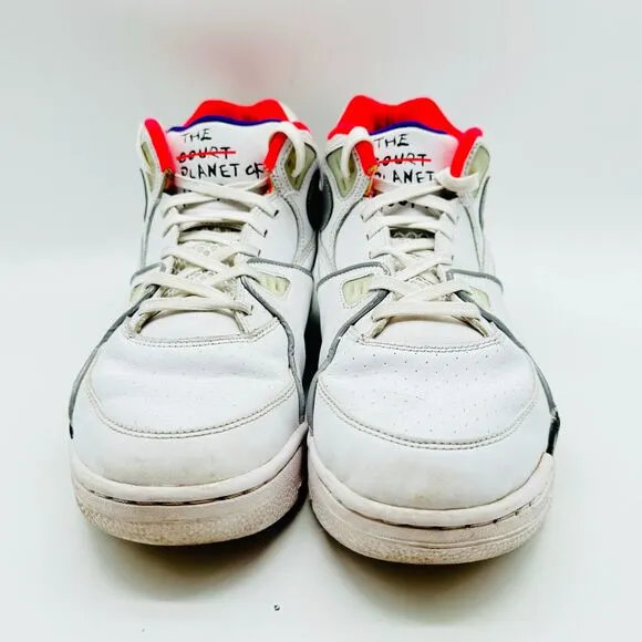 Nike Air Flight 89 Mens 10 Planet Of Hoops White Black Red Shoes CW2616-101