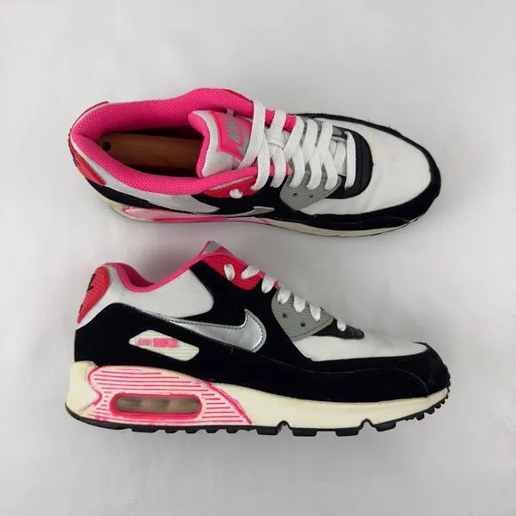 Nike Air Max 90 2007 black white and pink shoes