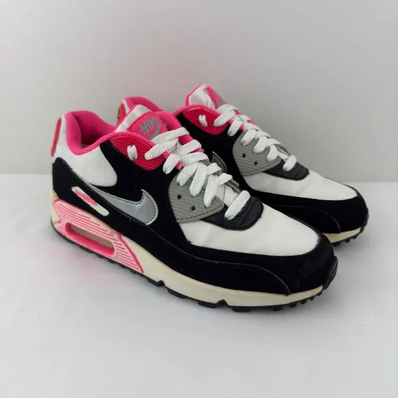 Nike Air Max 90 2007 black white and pink shoes