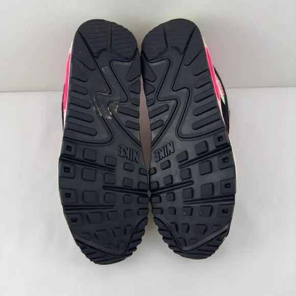 Nike Air Max 90 2007 black white and pink shoes