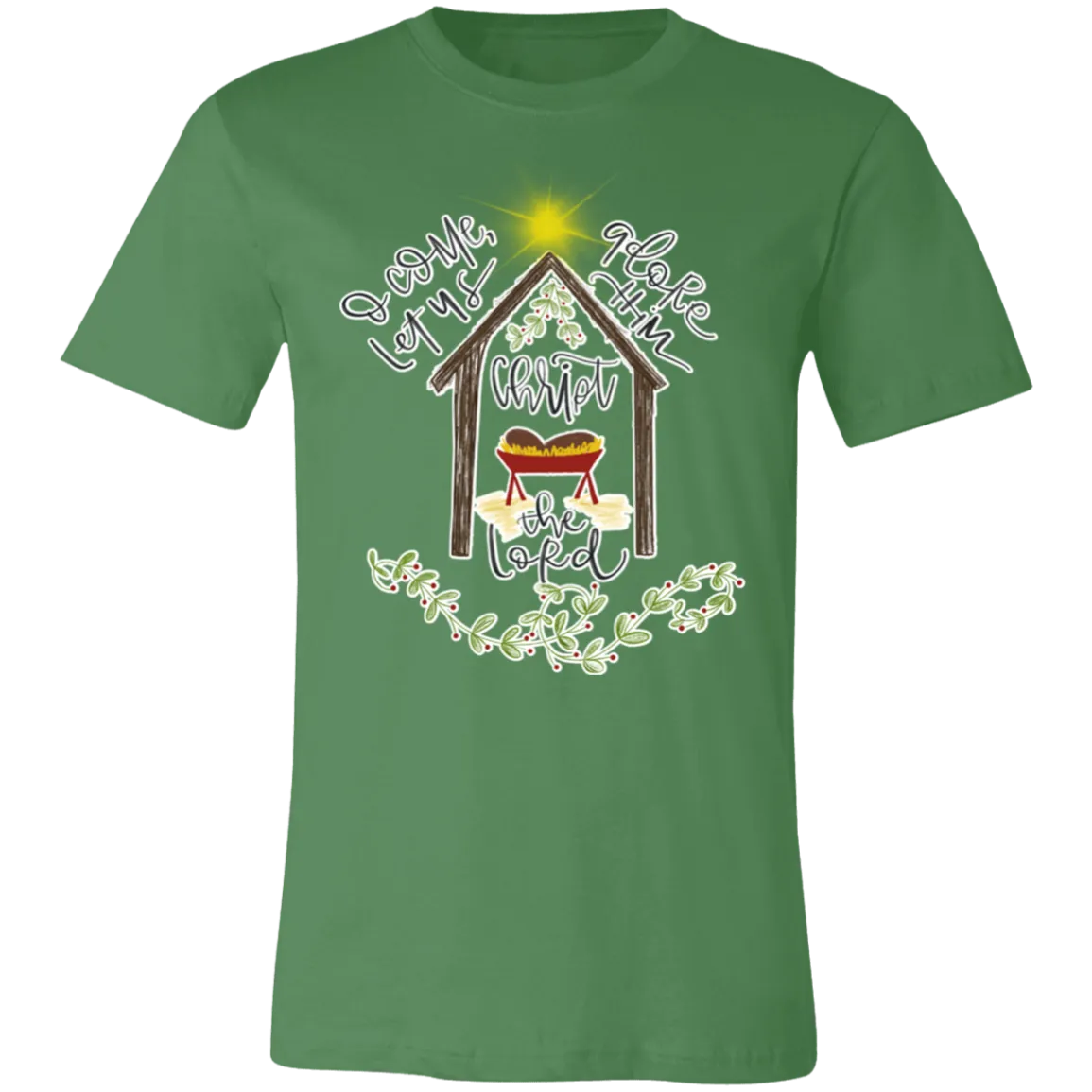 Oh Come Let Us Adore Him Tee – Bella Canvas T-Shirt
