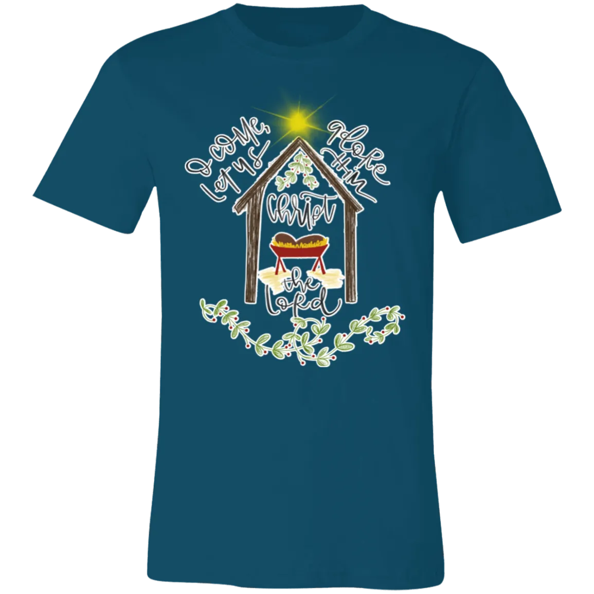 Oh Come Let Us Adore Him Tee – Bella Canvas T-Shirt