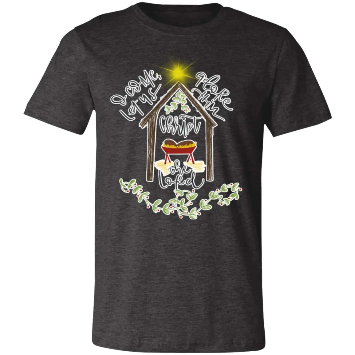 Oh Come Let Us Adore Him Tee – Bella Canvas T-Shirt
