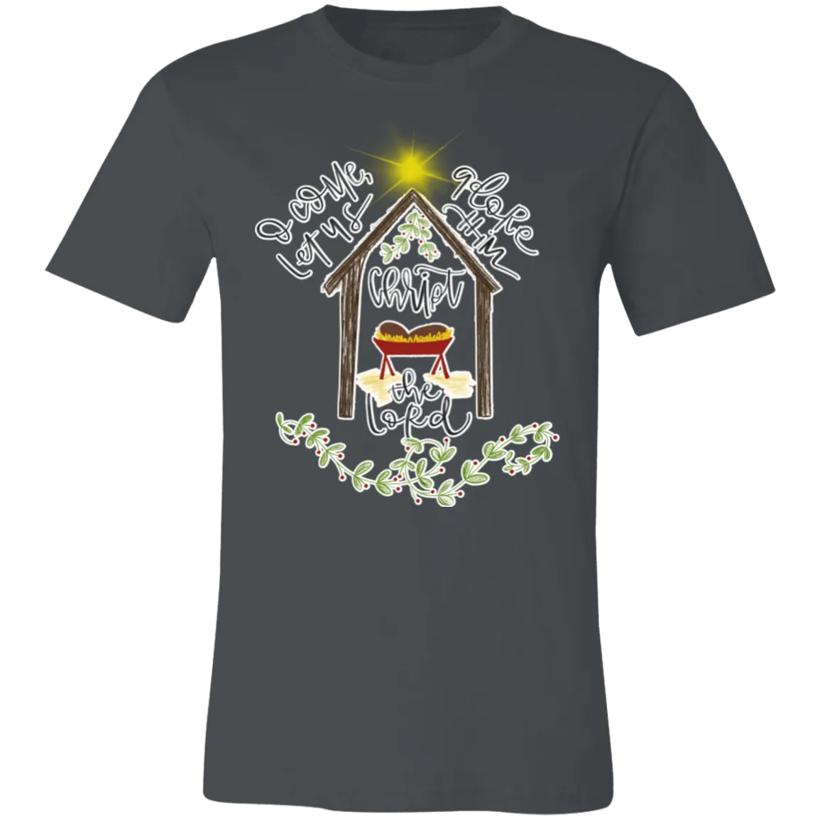 Oh Come Let Us Adore Him Tee – Bella Canvas T-Shirt