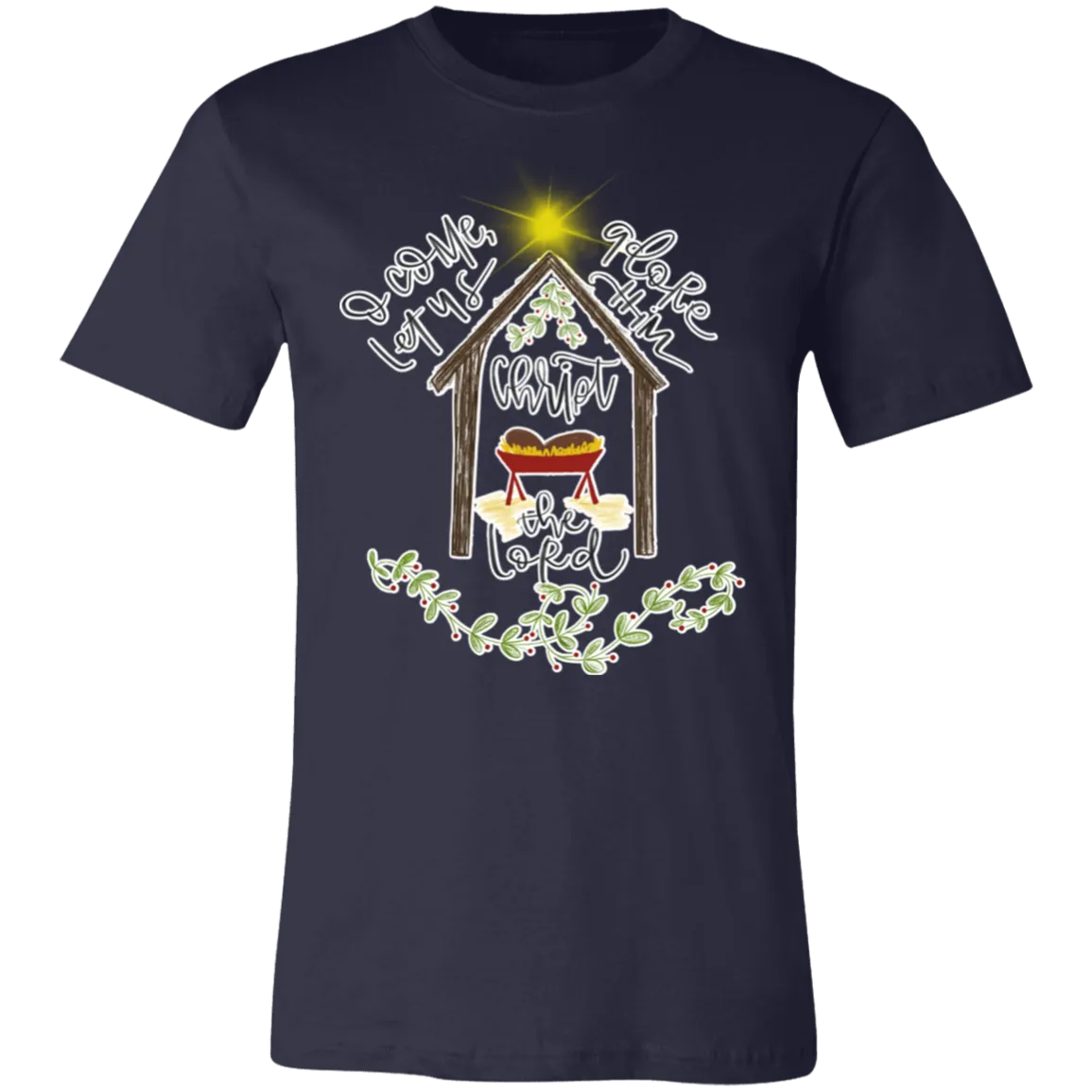 Oh Come Let Us Adore Him Tee – Bella Canvas T-Shirt