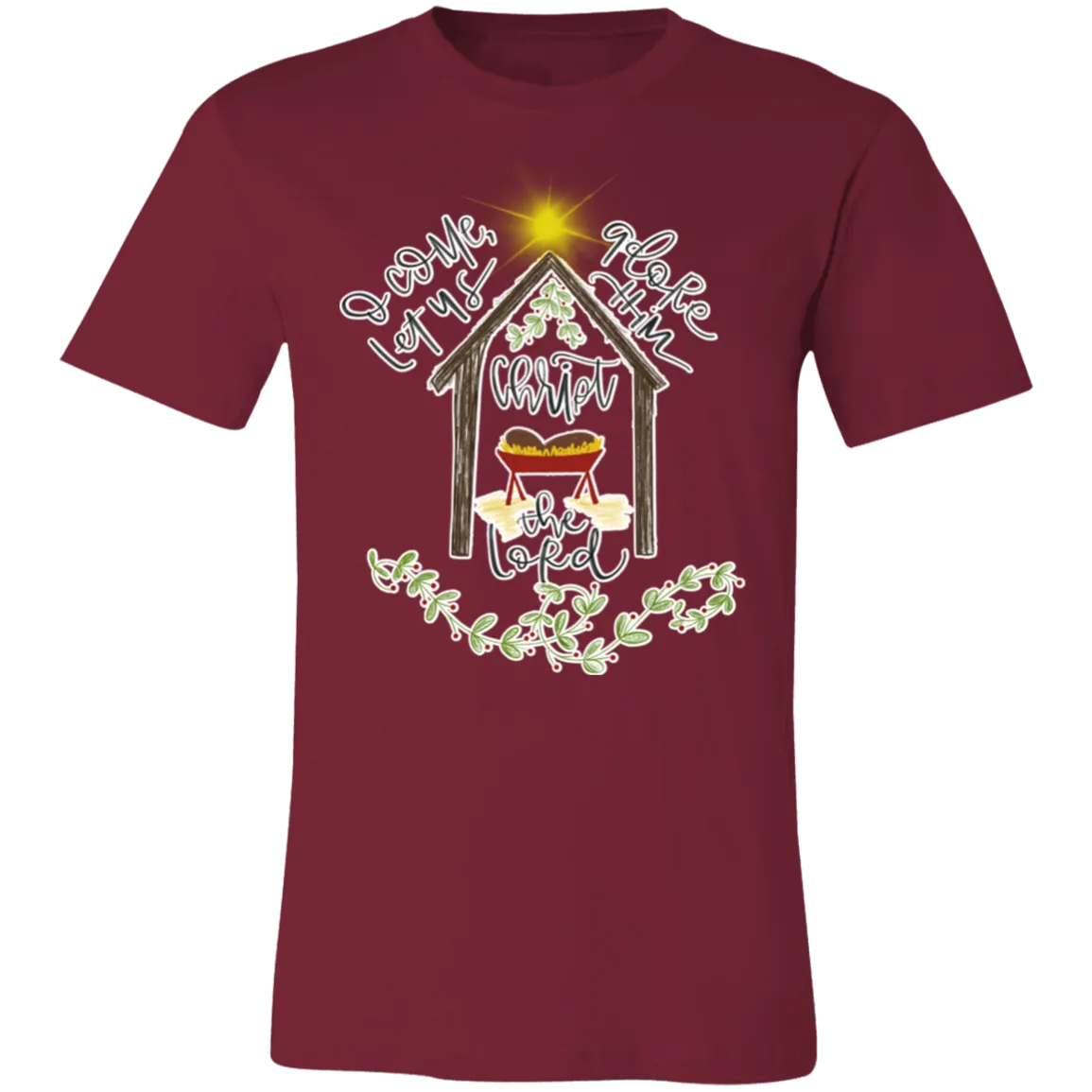 Oh Come Let Us Adore Him Tee – Bella Canvas T-Shirt