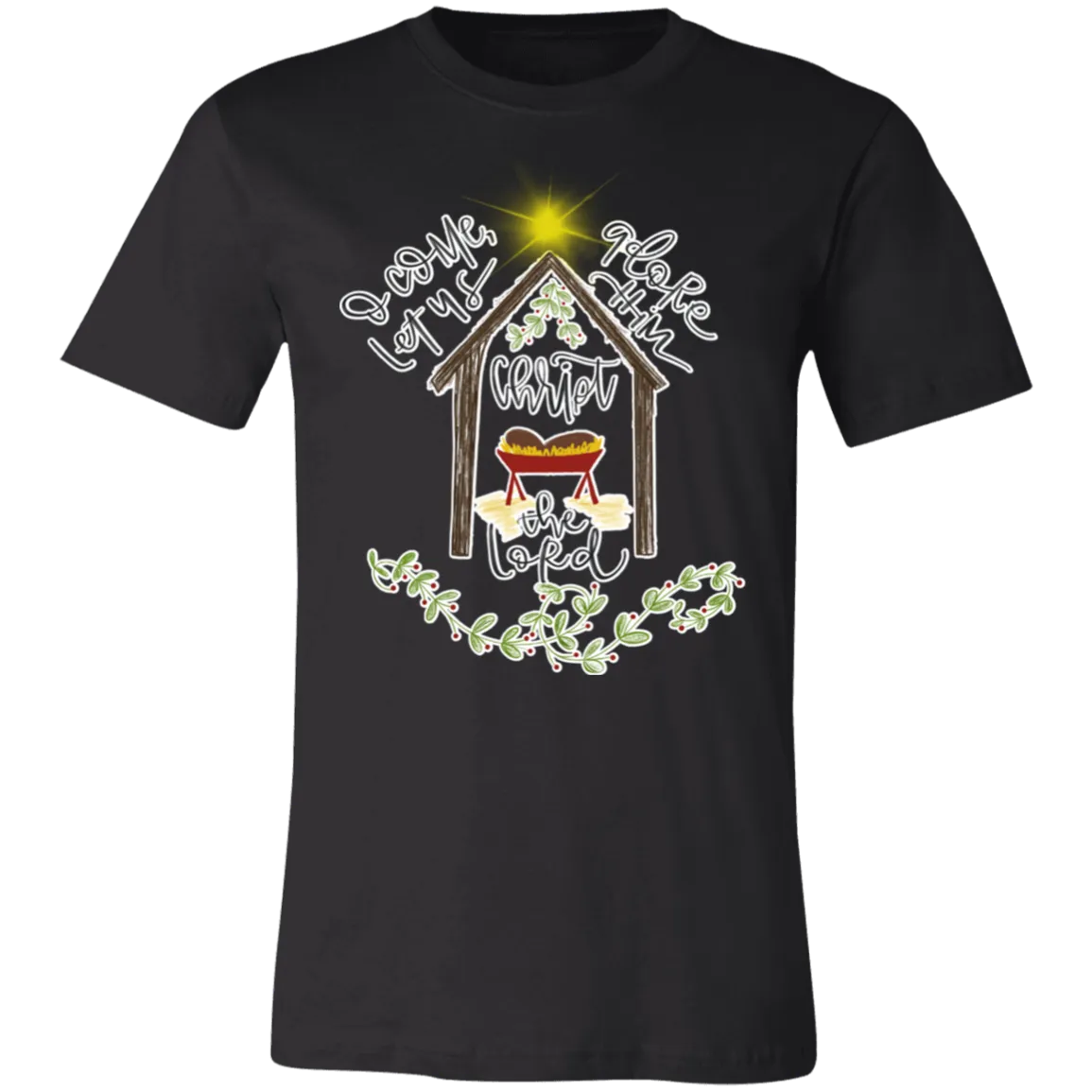 Oh Come Let Us Adore Him Tee – Bella Canvas T-Shirt