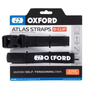 Oxford Atlas B-Clip Straps Black (26mm x 2.0m) (Pair)