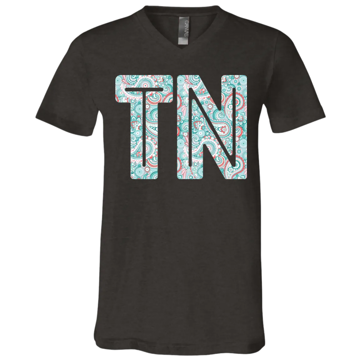 Paisley Tennessee Bella Canvas V-Neck Tee – Show Your Southern Pride