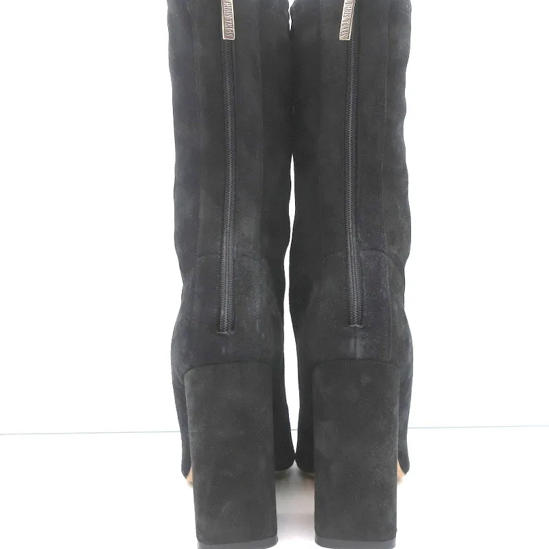 Paris Texas Mama Daily Boots Charcoal Stretch Suede Size 40 Pointed Toe
