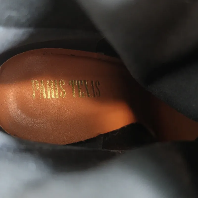 Paris Texas Mama Daily Boots Charcoal Stretch Suede Size 40 Pointed Toe