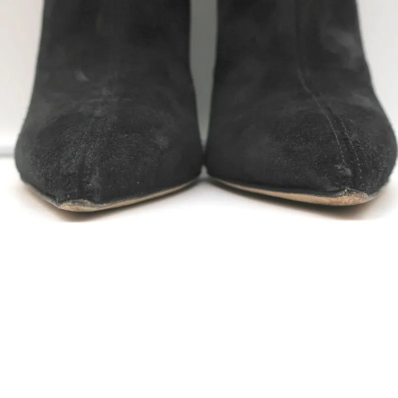 Paris Texas Mama Daily Boots Charcoal Stretch Suede Size 40 Pointed Toe