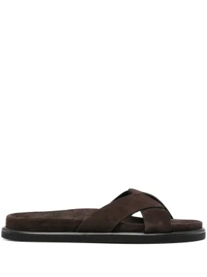 P.A.R.O.S.H. criss-cross suede slides
