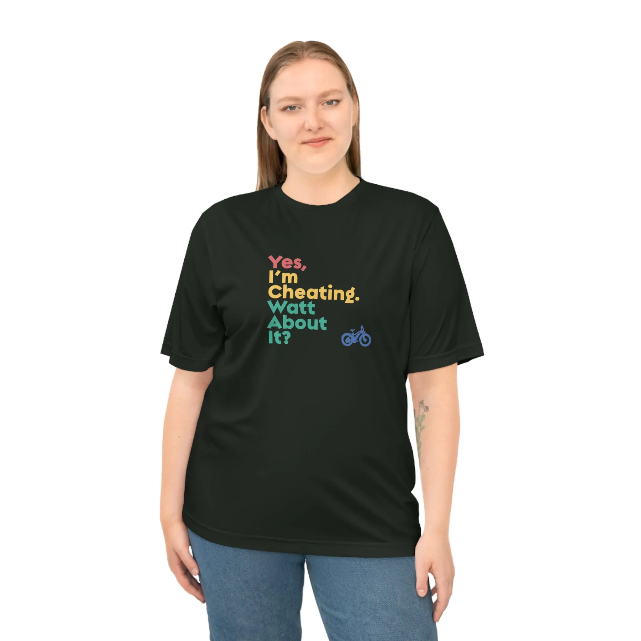Performance T-shirt - Ebike-escapes Electric Bicycle Shop in Darmstadt, Indiana Yes, I'm Cheating Watt About It?