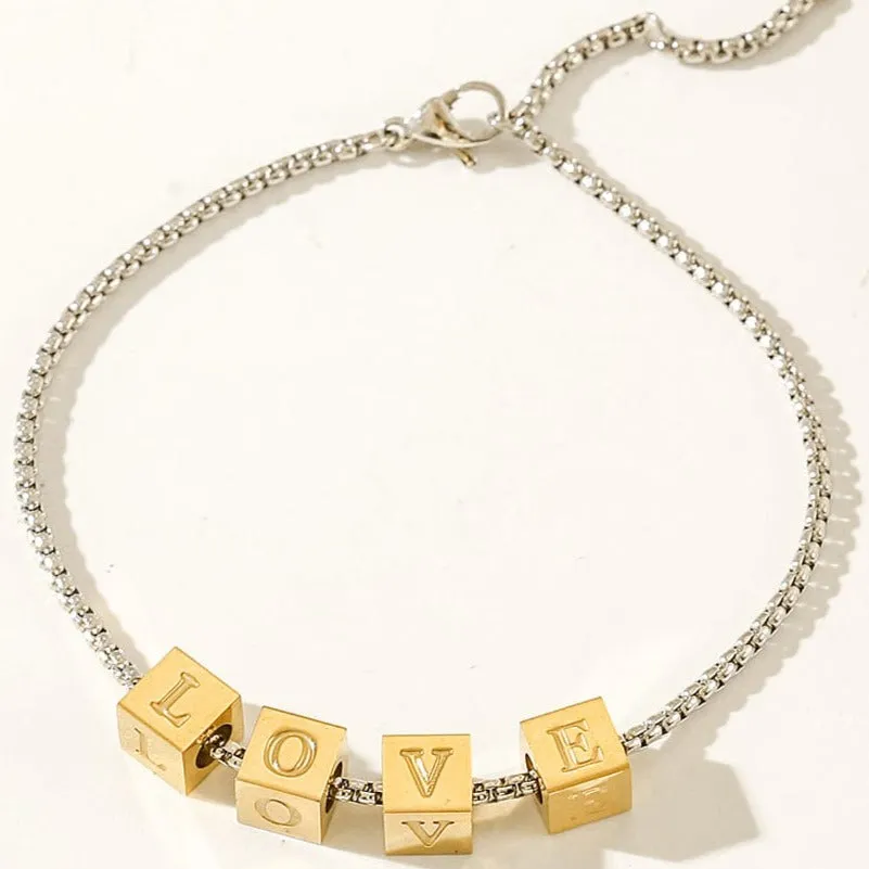 Personalized Cube Bracelet