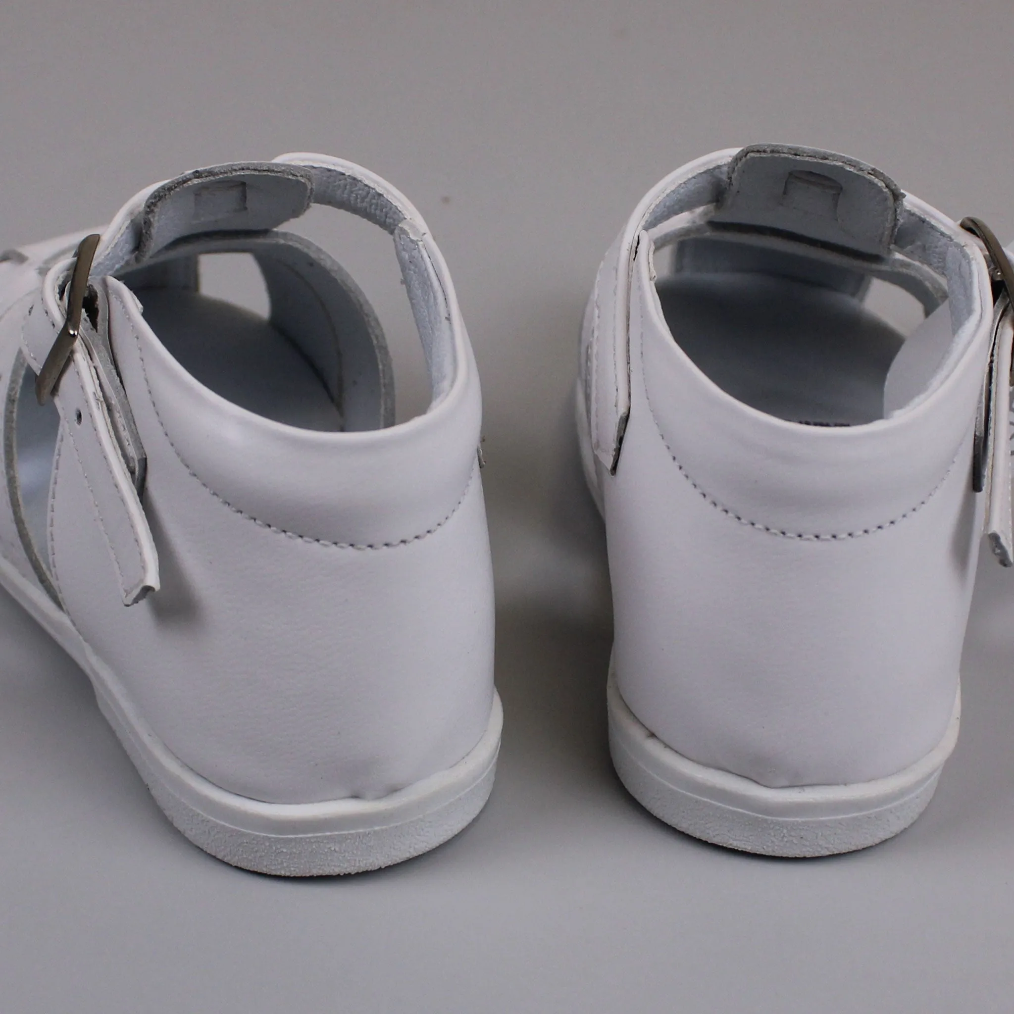 Pex Frankie First Walker Sandals - Hard Sole White Leather