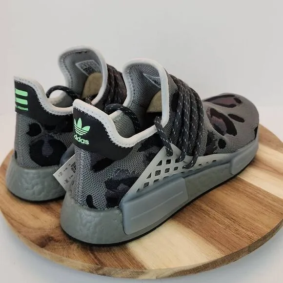 Pharrell x adidas NMD Human Race Animal Print 'Grey' Mens Size 9.5