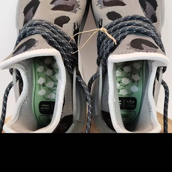 Pharrell x adidas NMD Human Race Animal Print 'Grey' Mens Size 9.5
