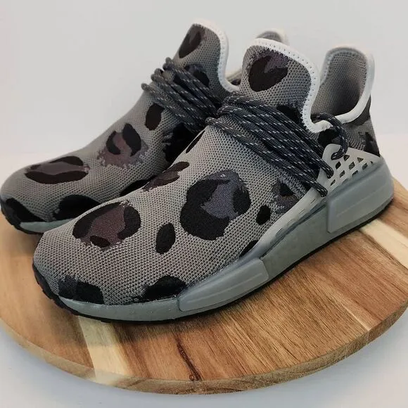 Pharrell x adidas NMD Human Race Animal Print 'Grey' Mens Size 9.5