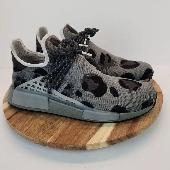 Pharrell x adidas NMD Human Race Animal Print 'Grey' Mens Size 9.5