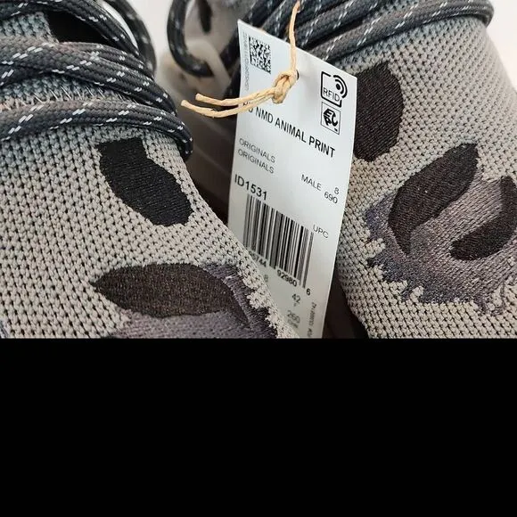 Pharrell x adidas NMD Human Race Animal Print 'Grey' Mens Size 9.5