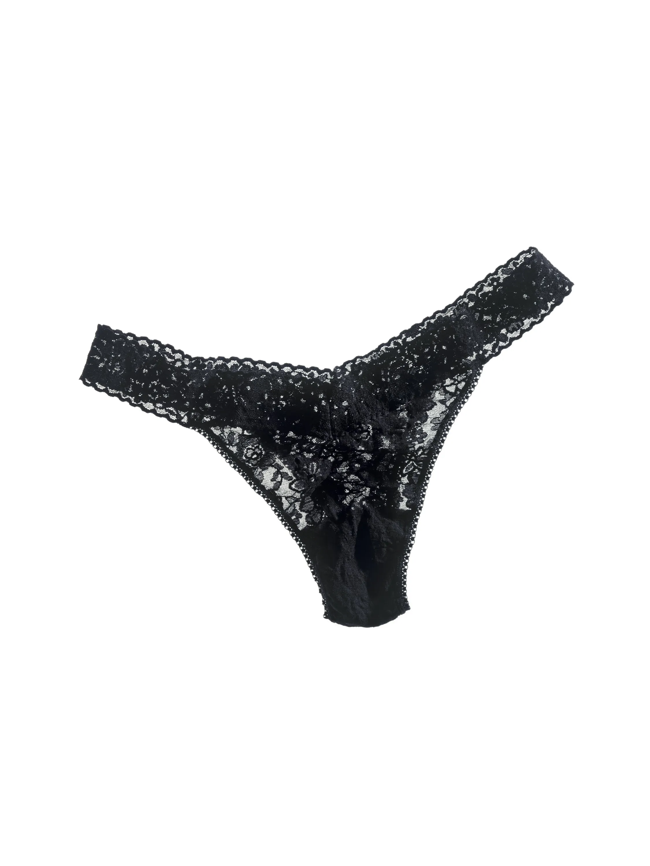 Plus Size Daily Lace™ Original Rise Thong Black Sale