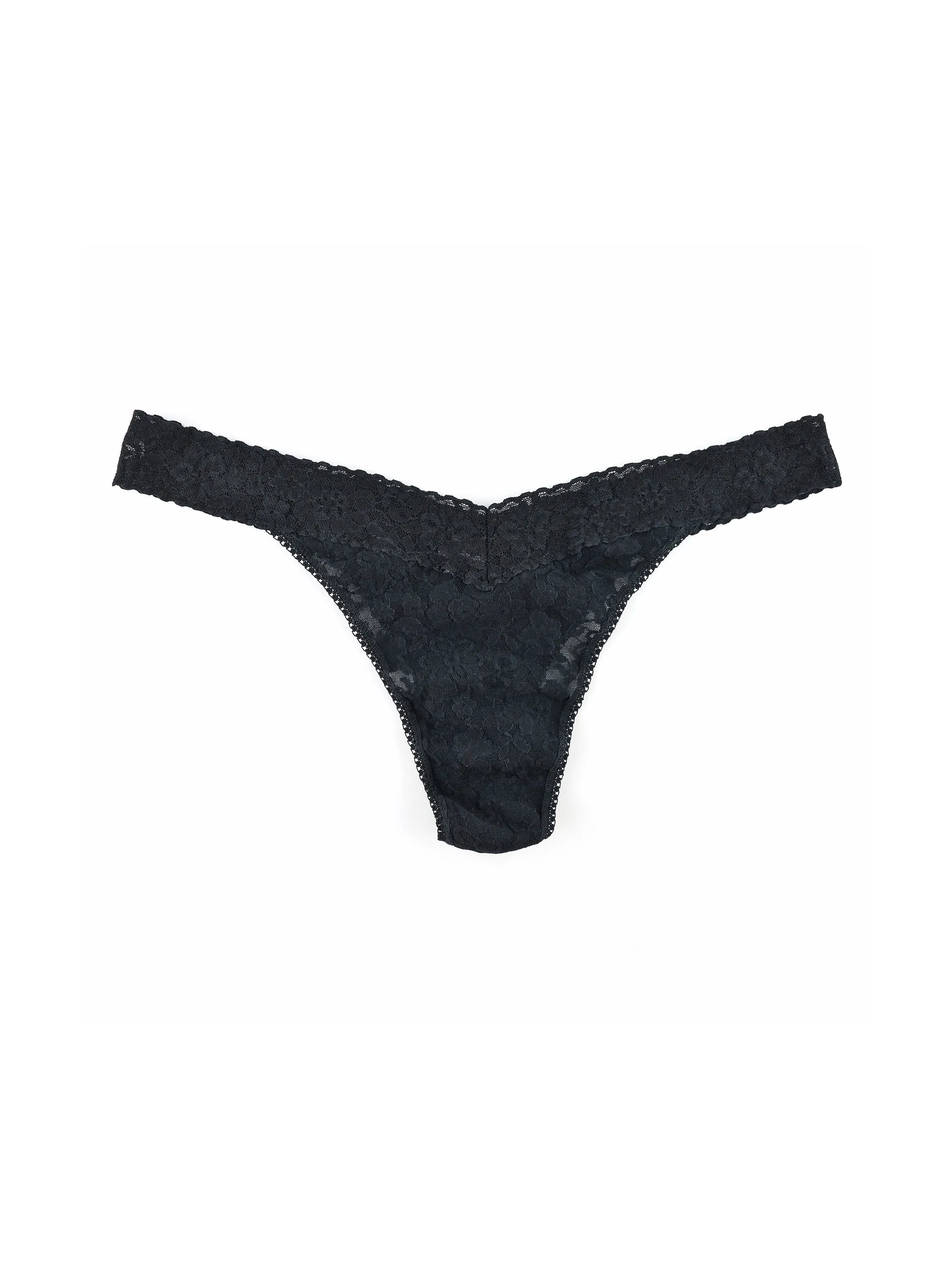 Plus Size Daily Lace™ Original Rise Thong Black Sale