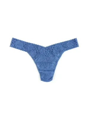 Plus Size Daily Lace™ Original Rise Thong Storm Cloud Blue Sale