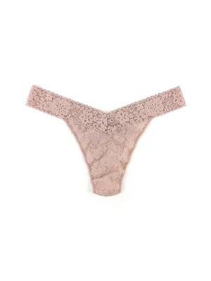 Plus Size Daily Lace™ Original Rise Thong Taupe Sale
