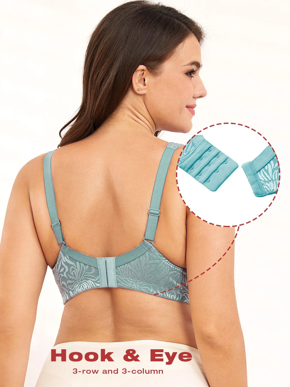 Plus Size Minimizer Bra Non Padded Wire-free Mint Green
