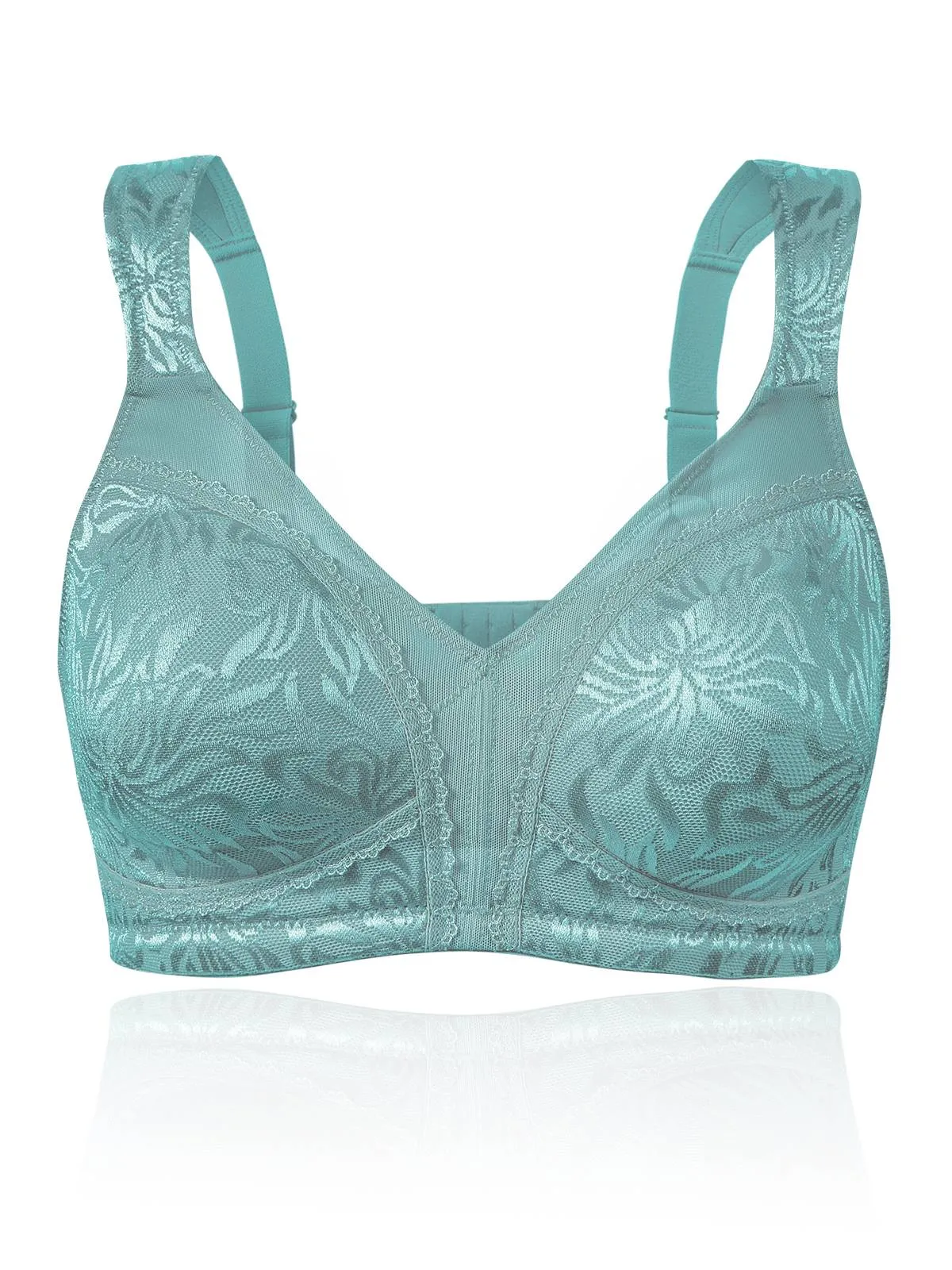 Plus Size Minimizer Bra Non Padded Wire-free Mint Green