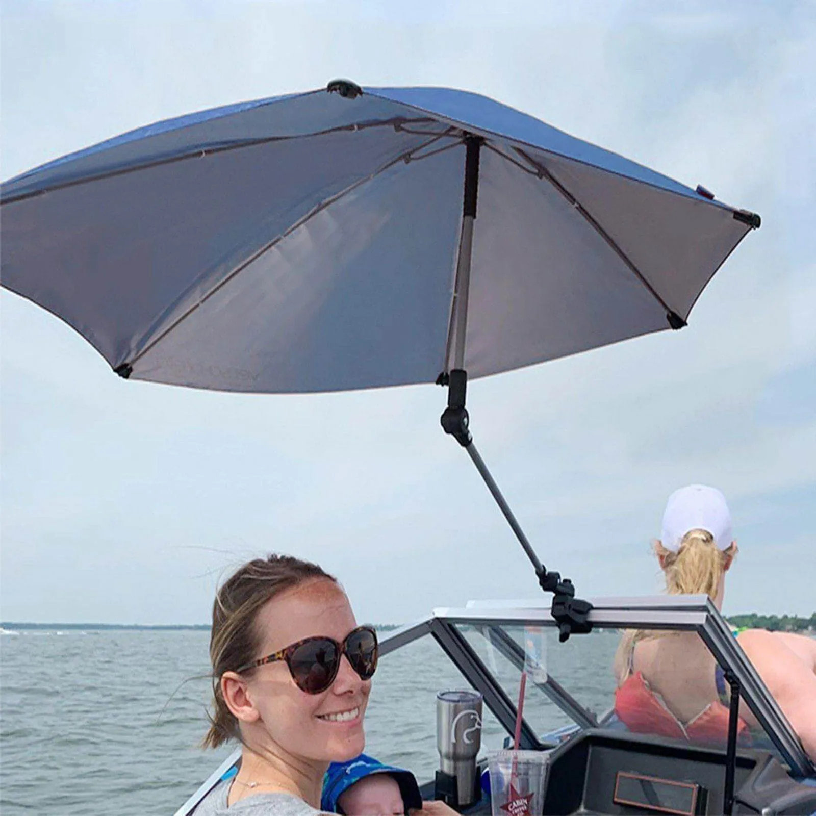 Portable Folding Umbrella with Universal Clamp