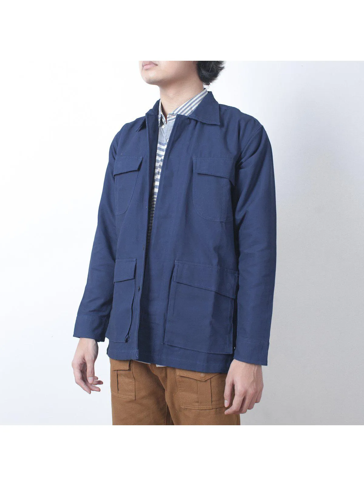 Qutn Field Jacket II Blue Canvas