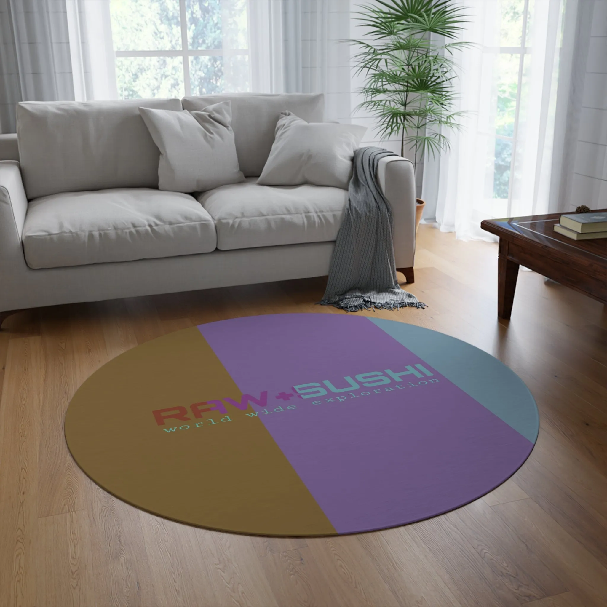 RAW SUSHI "RAW SUSHI WORLD WIDE" Round Rug