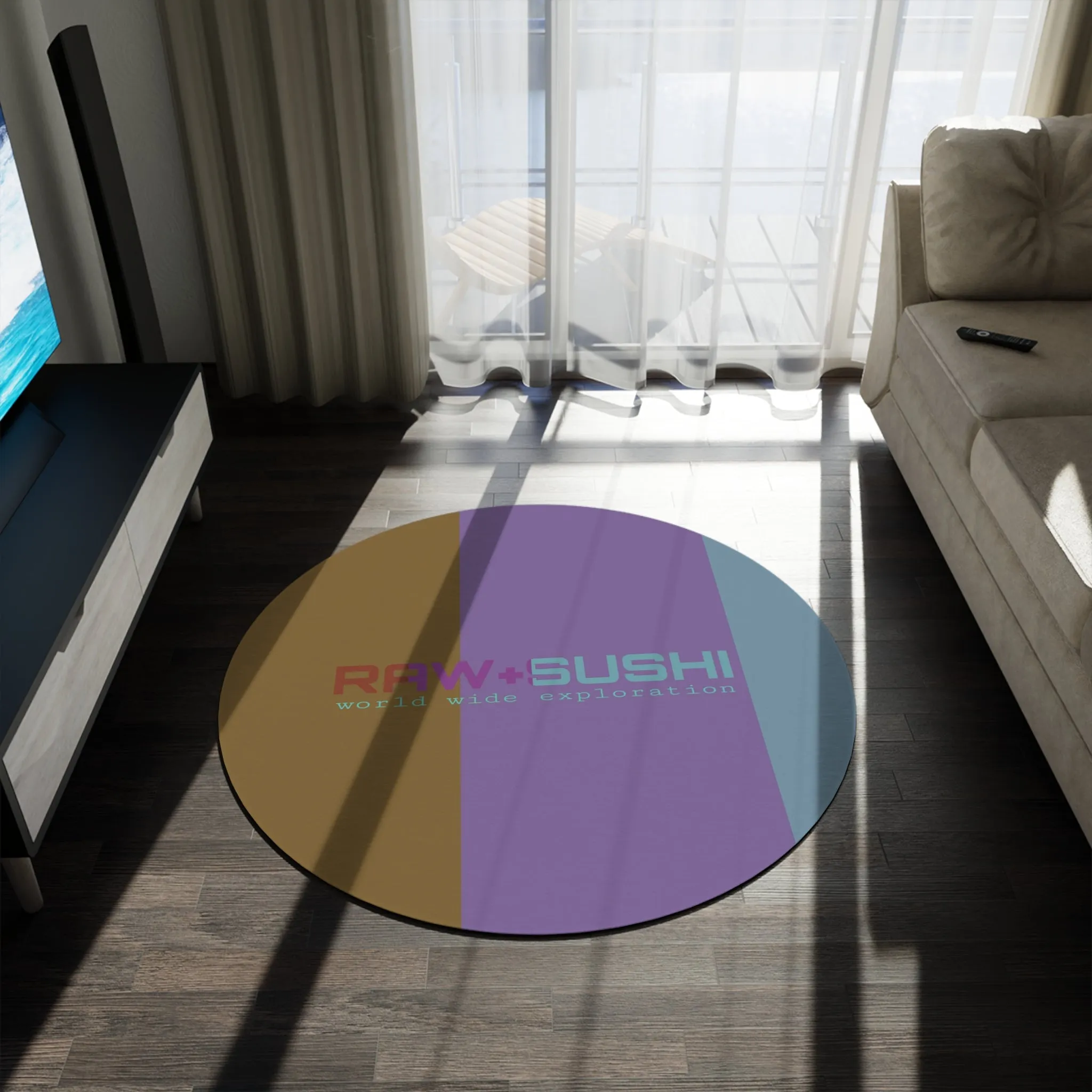 RAW SUSHI "RAW SUSHI WORLD WIDE" Round Rug