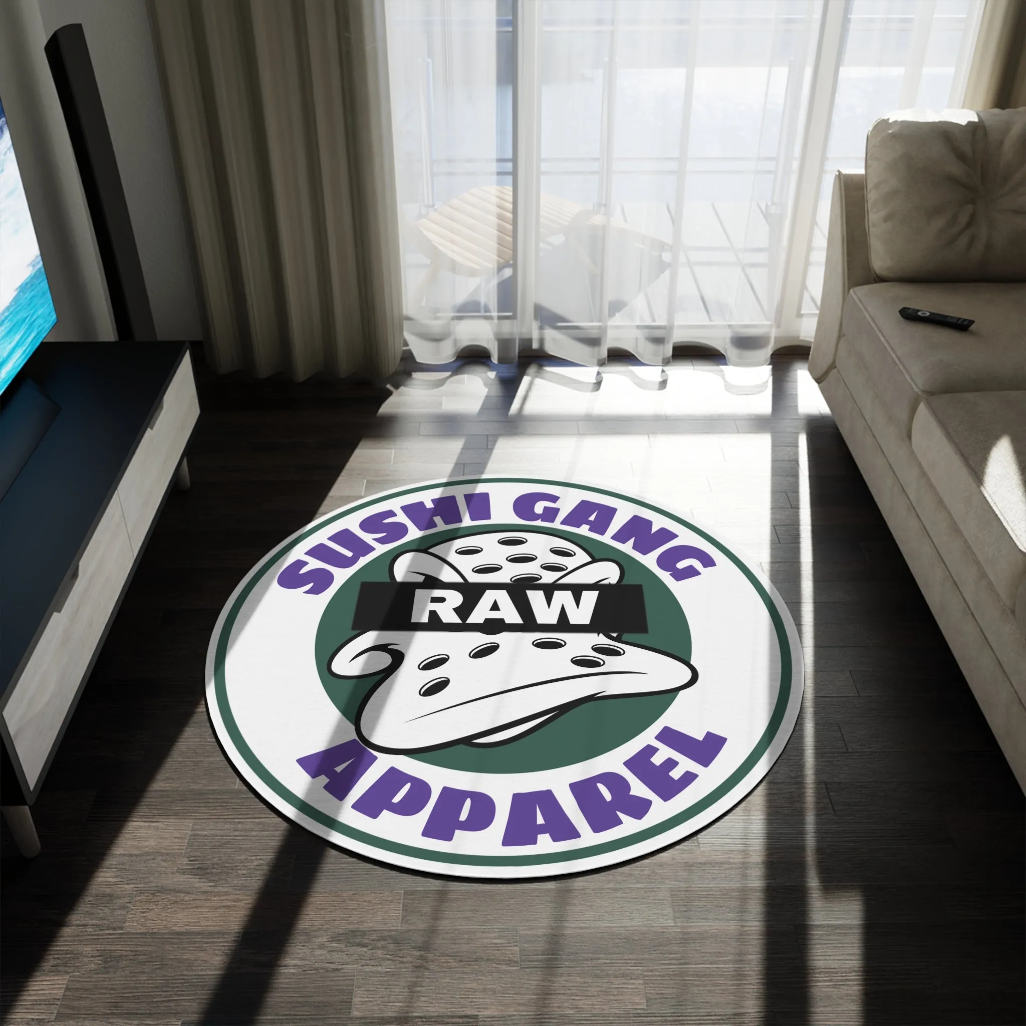 RAW SUSHI "SUSHI GANG APPAREL" Round Rug