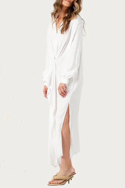 RENEE TWIST FRONT JERSEY MAXI DRESS